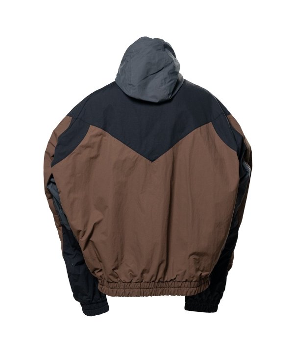 Double Sleeve Big Zip Nylon Jacket