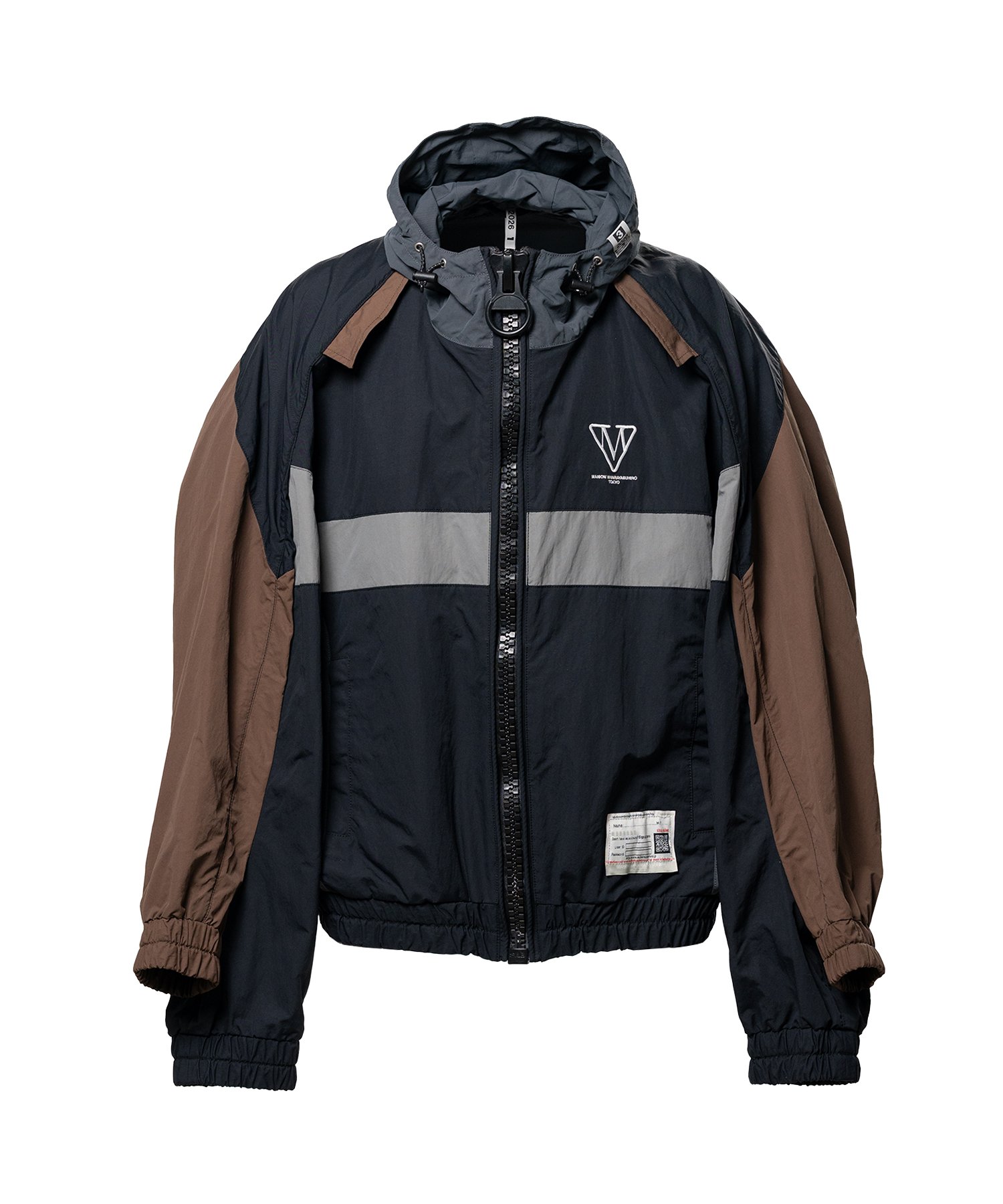 Double Sleeve Big Zip Nylon Jacket