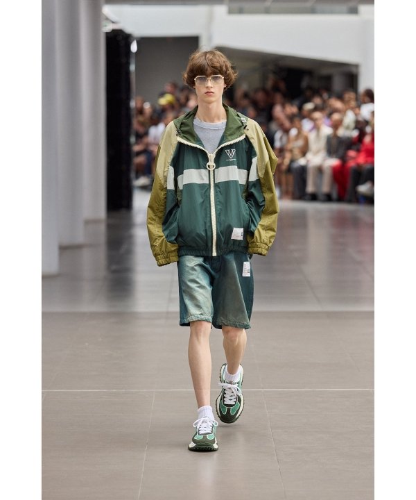 Double Sleeve Big Zip Nylon Jacket