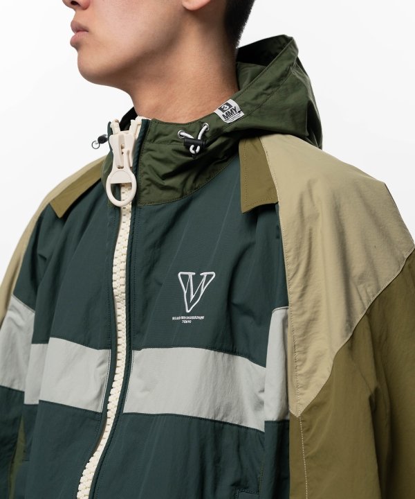 Double Sleeve Big Zip Nylon Jacket