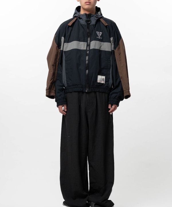 Double Sleeve Big Zip Nylon Jacket