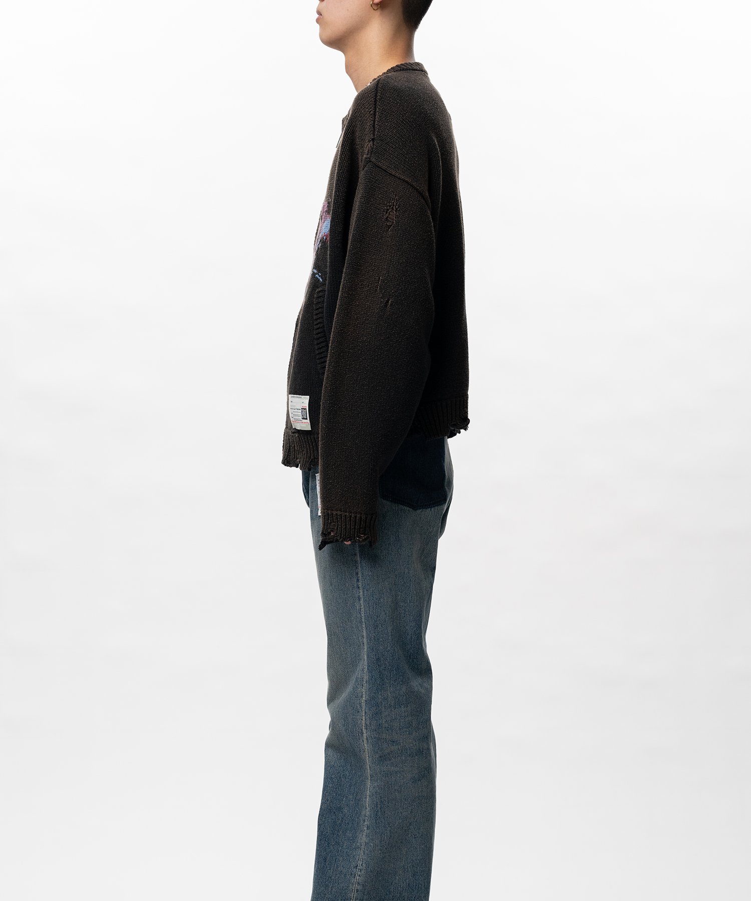 Dog Jacquard Knit Cardigan