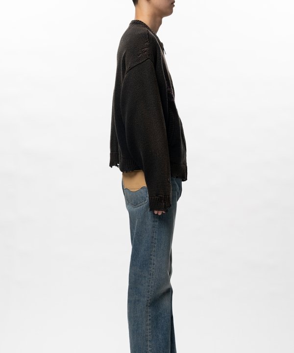 Dog Jacquard Knit Cardigan