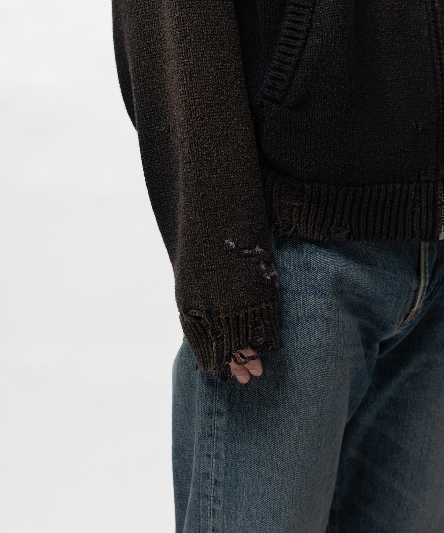 Dog Jacquard Knit Cardigan