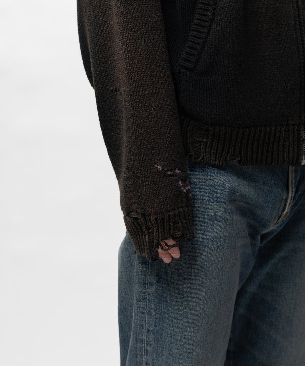 Dog Jacquard Knit Cardigan