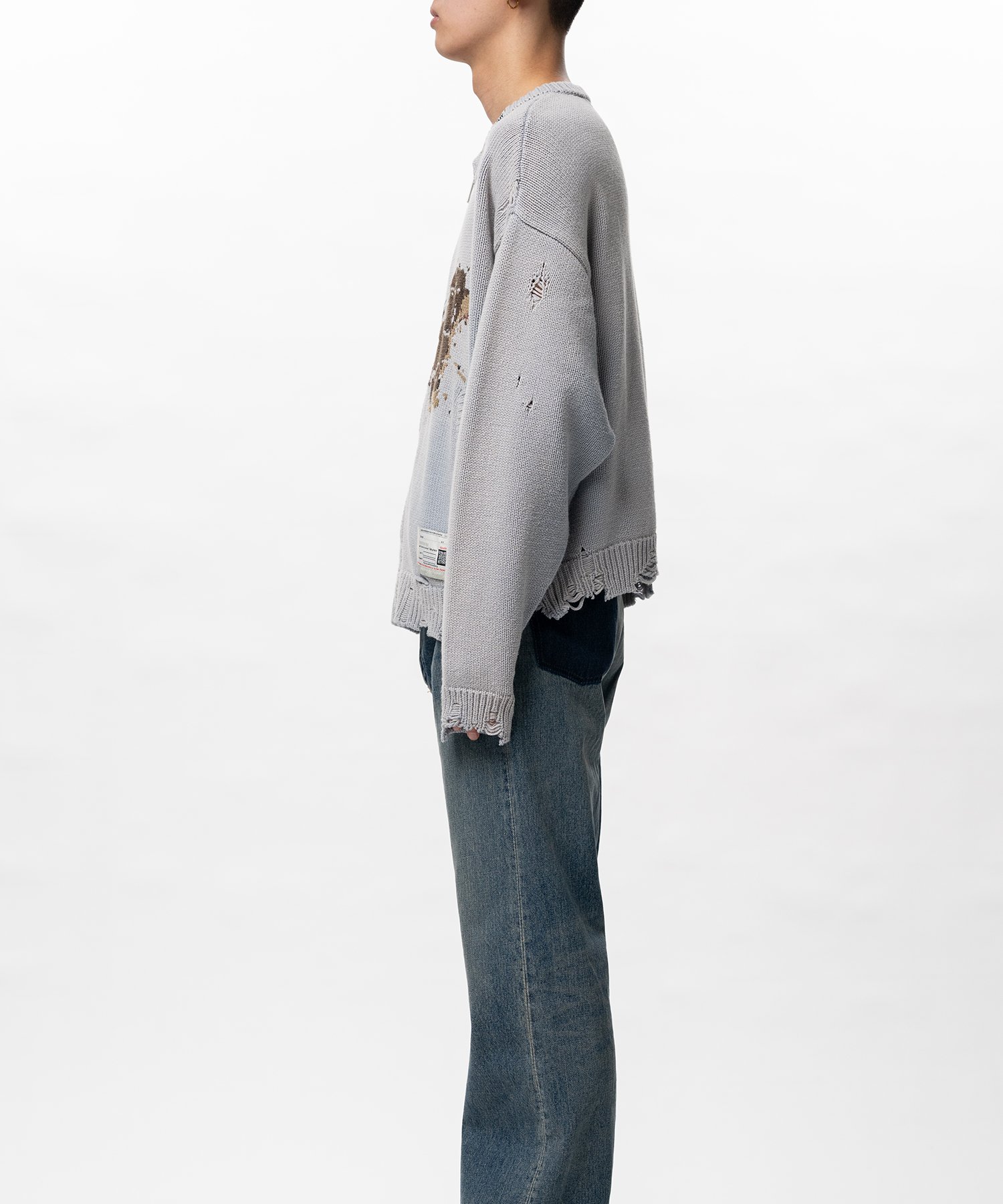 Dog Jacquard Knit Cardigan