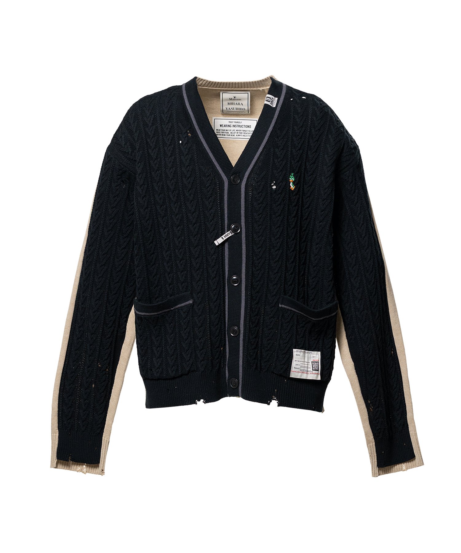 Front Back Combined Knit Cardigan