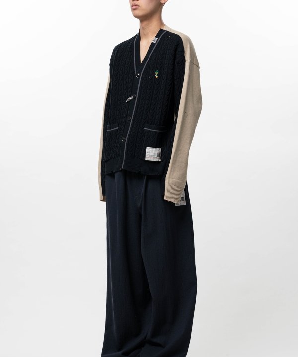 Front Back Combined Knit Cardigan