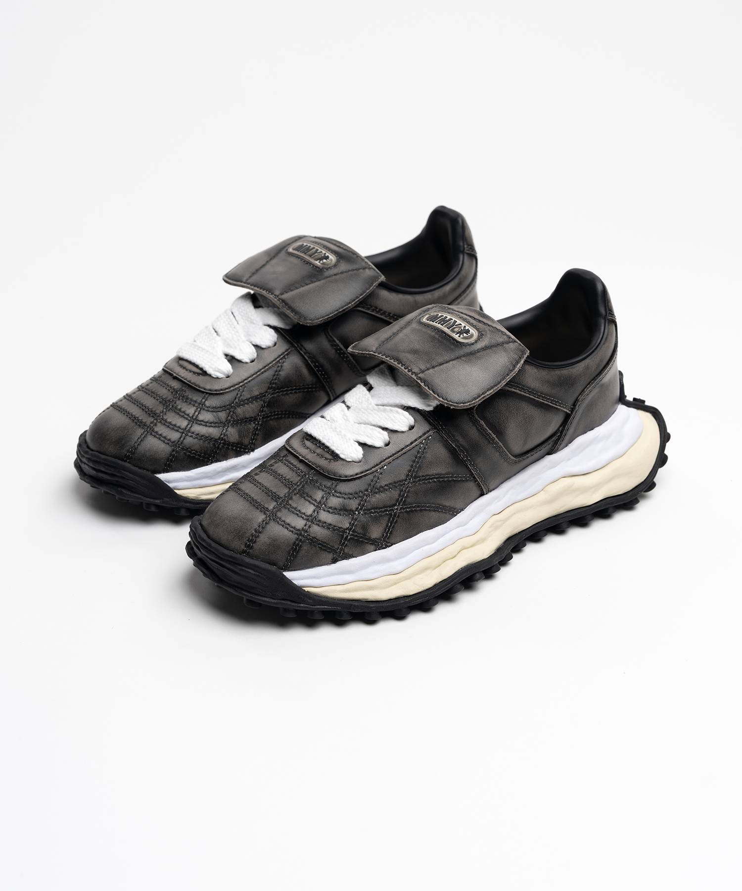 "SCOTT" OG Sole Vintage Leather Effect Low-top Sneaker