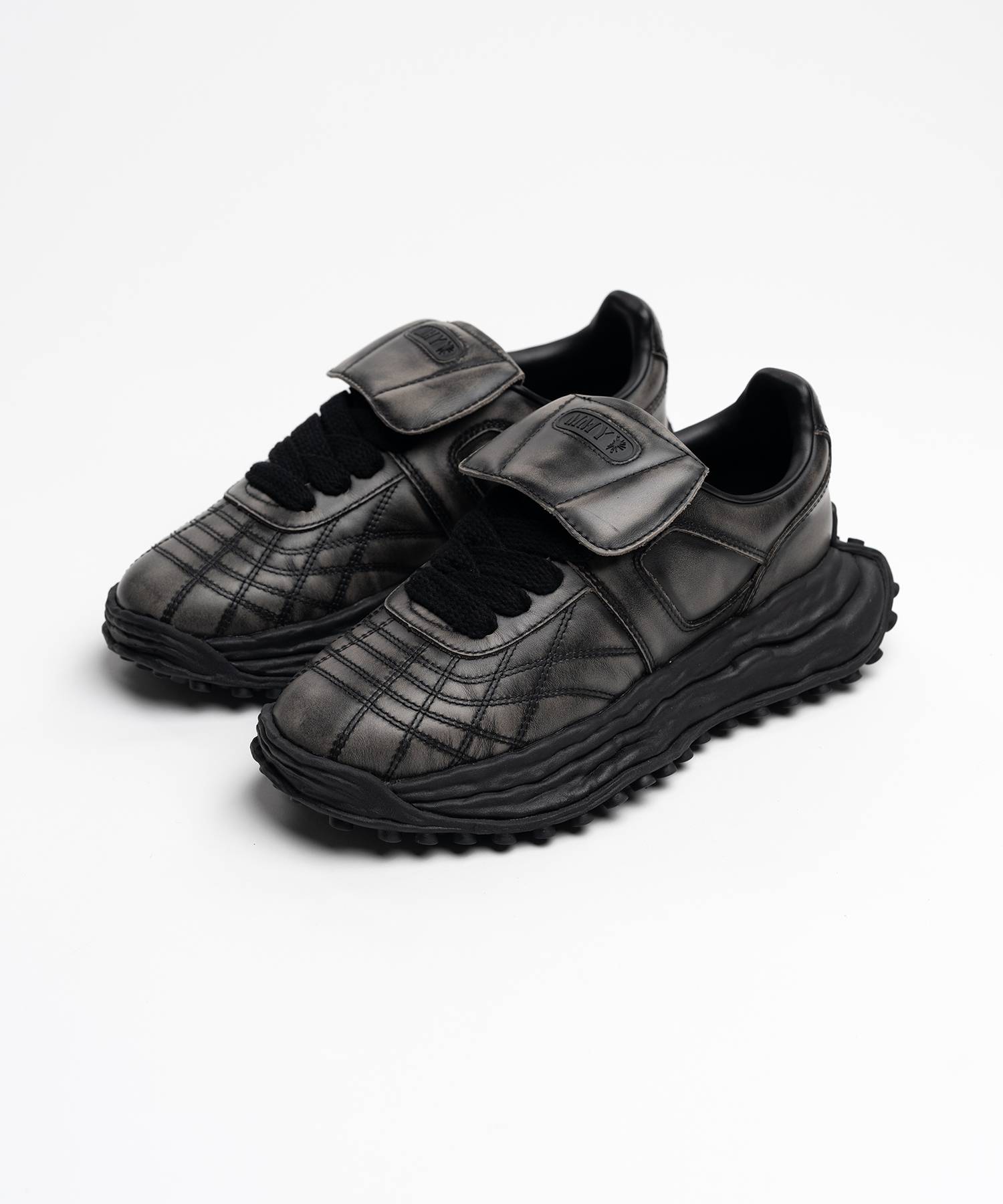 "SCOTT" OG Sole Vintage Leather Effect Low-top Sneaker