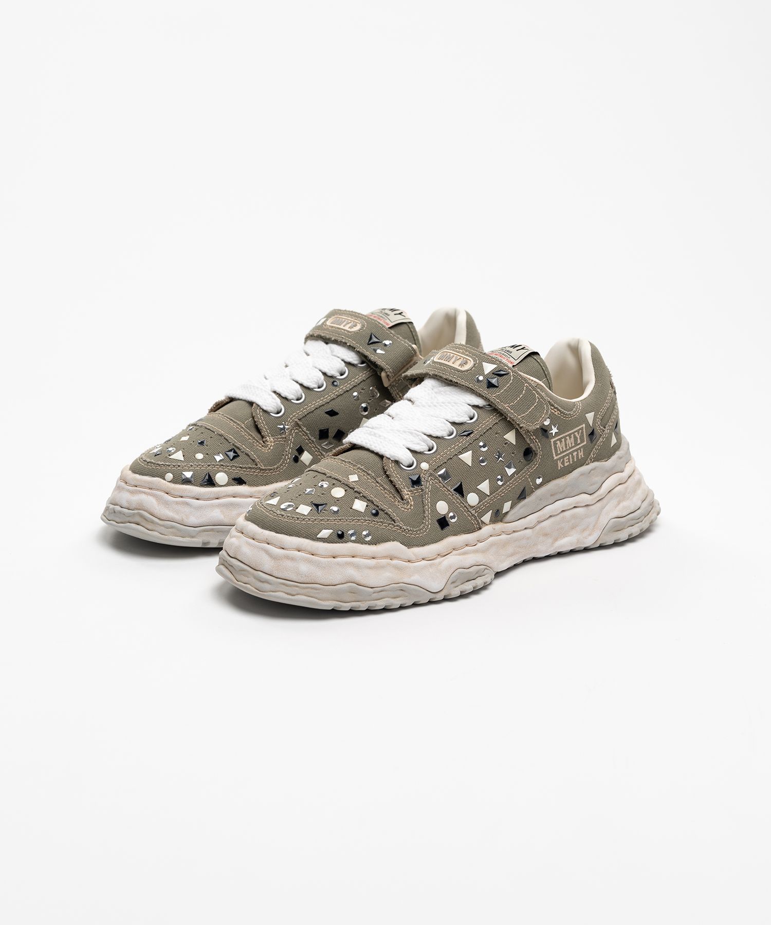 "KEITH" OG Sole Embellished Canvas Low-top Sneaker