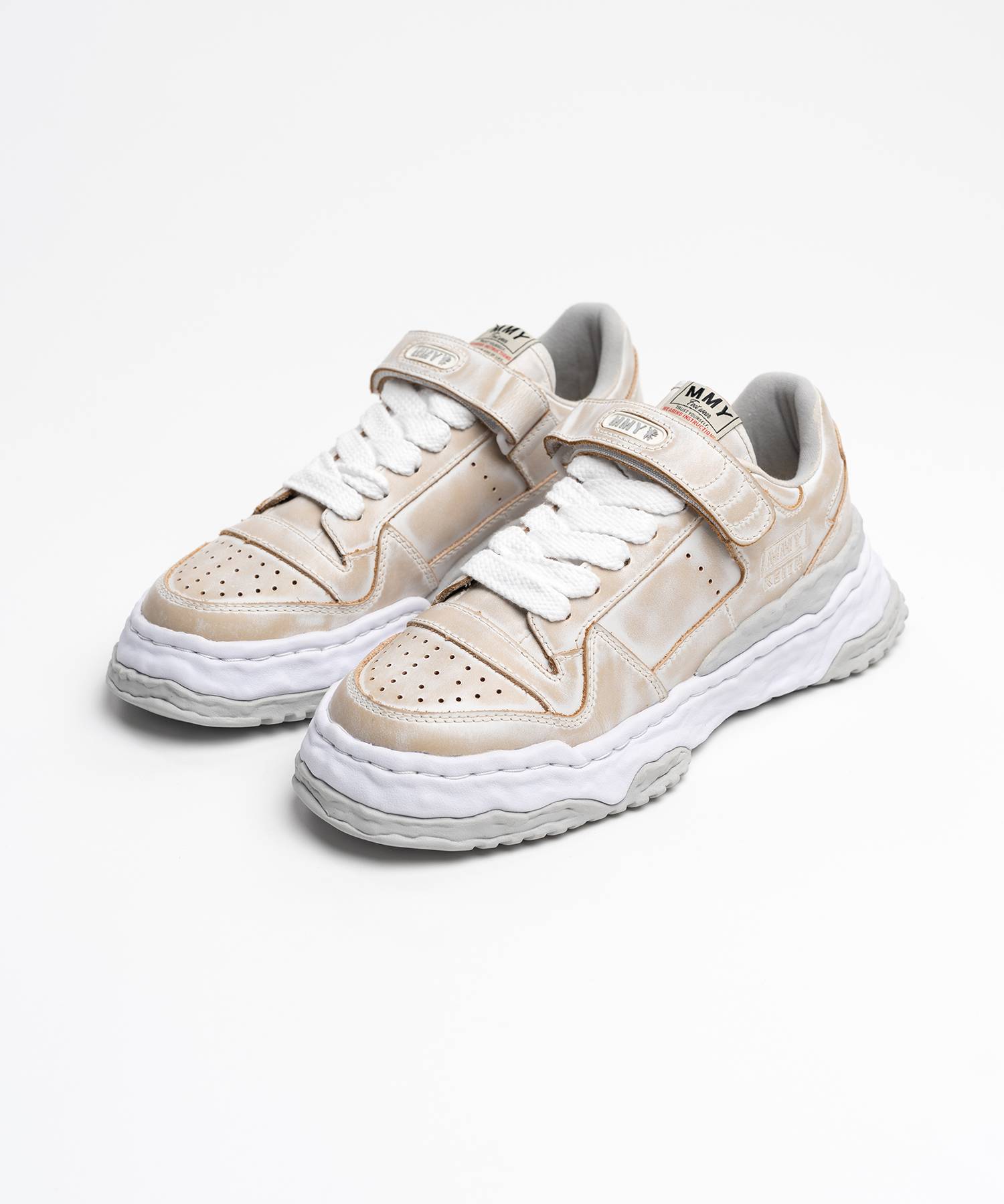 "KEITH" OG Sole Vintage Leather Effect Low-top Sneaker