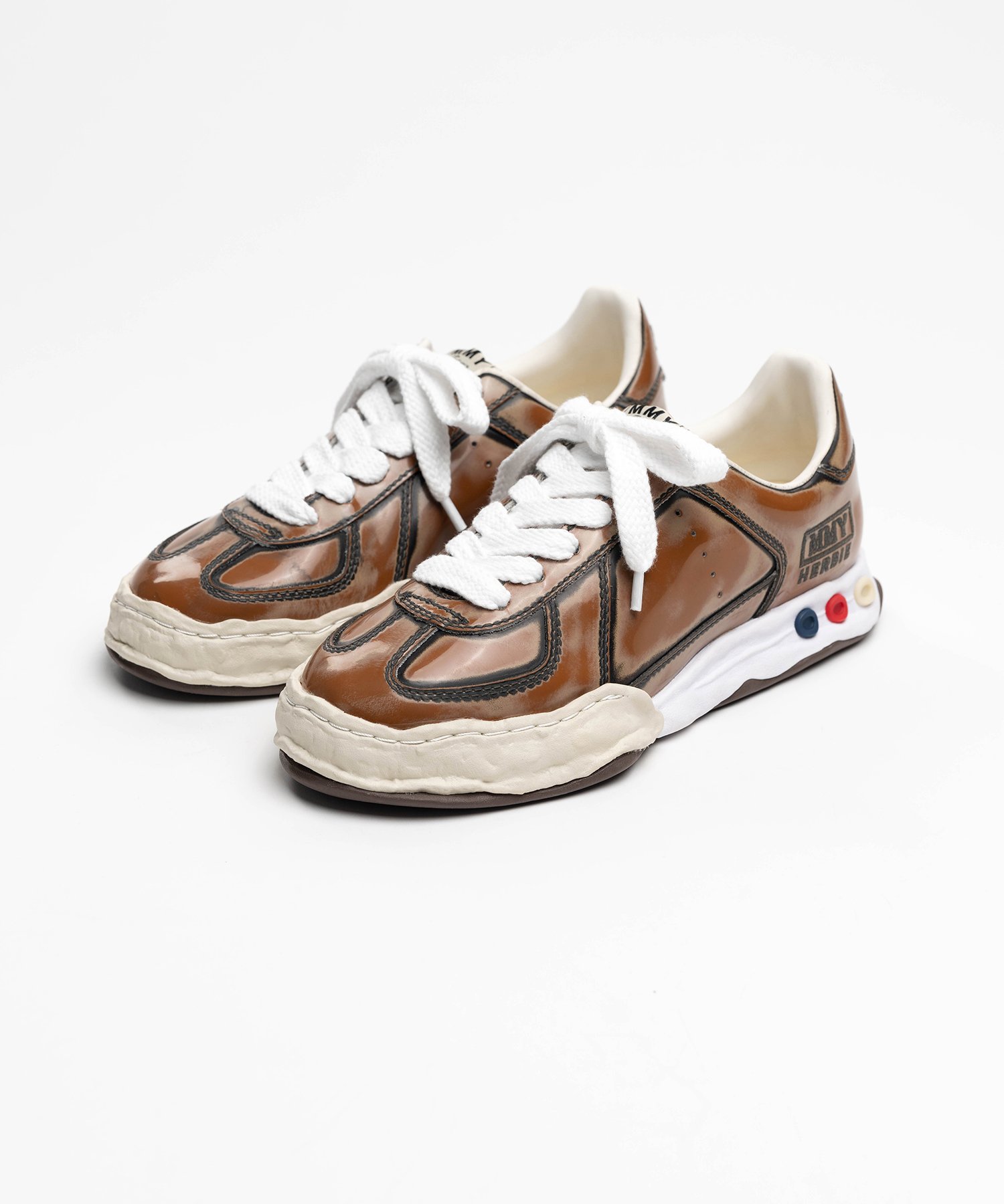 "HERBIE" OG Sole Vintage Advantique Leather Low-top Sneaker