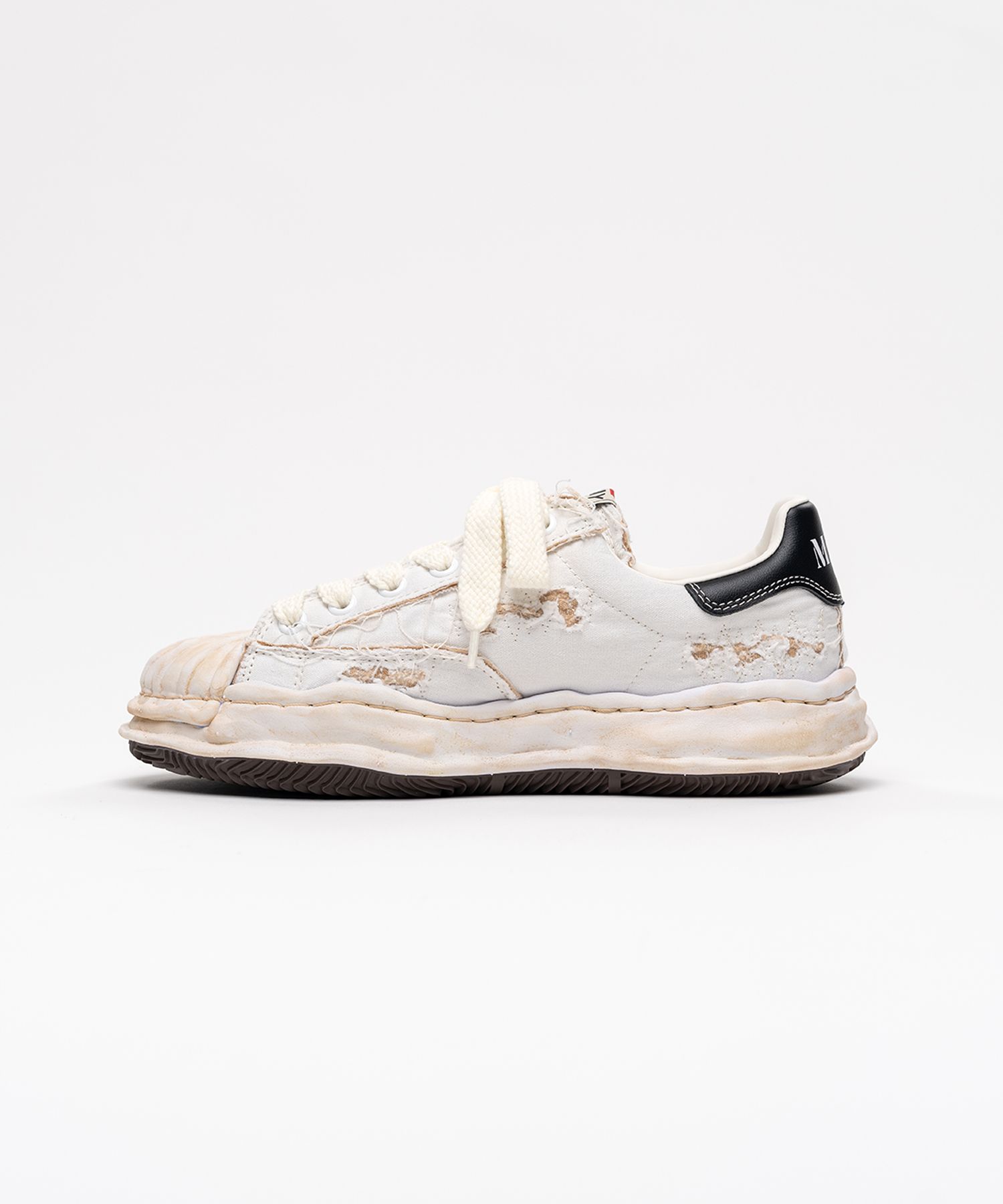 "BLAKEY" OG Sole Ripped Overdye Canvas Low-top Sneaker