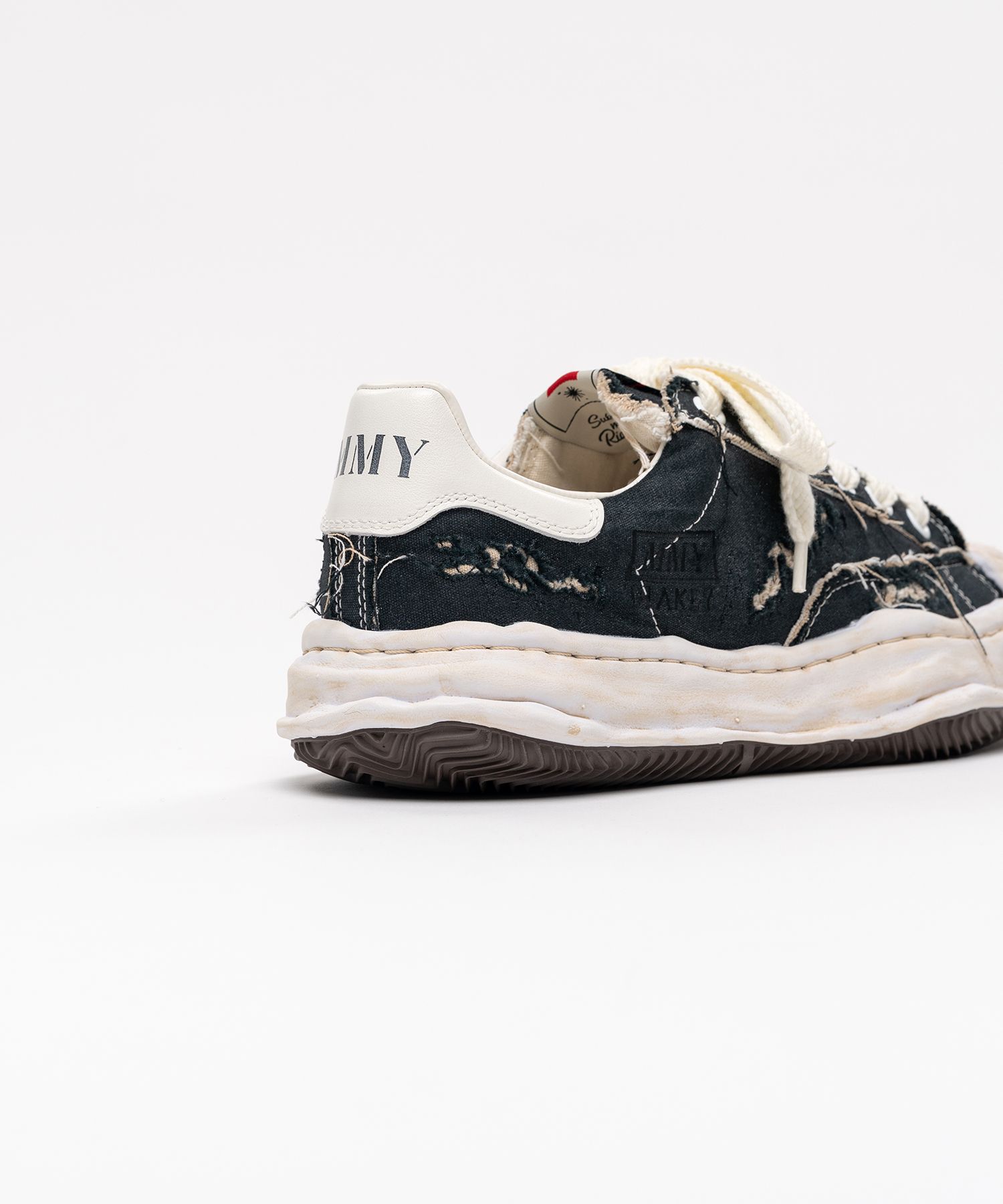 "BLAKEY" OG Sole Ripped Overdye Canvas Low-top Sneaker