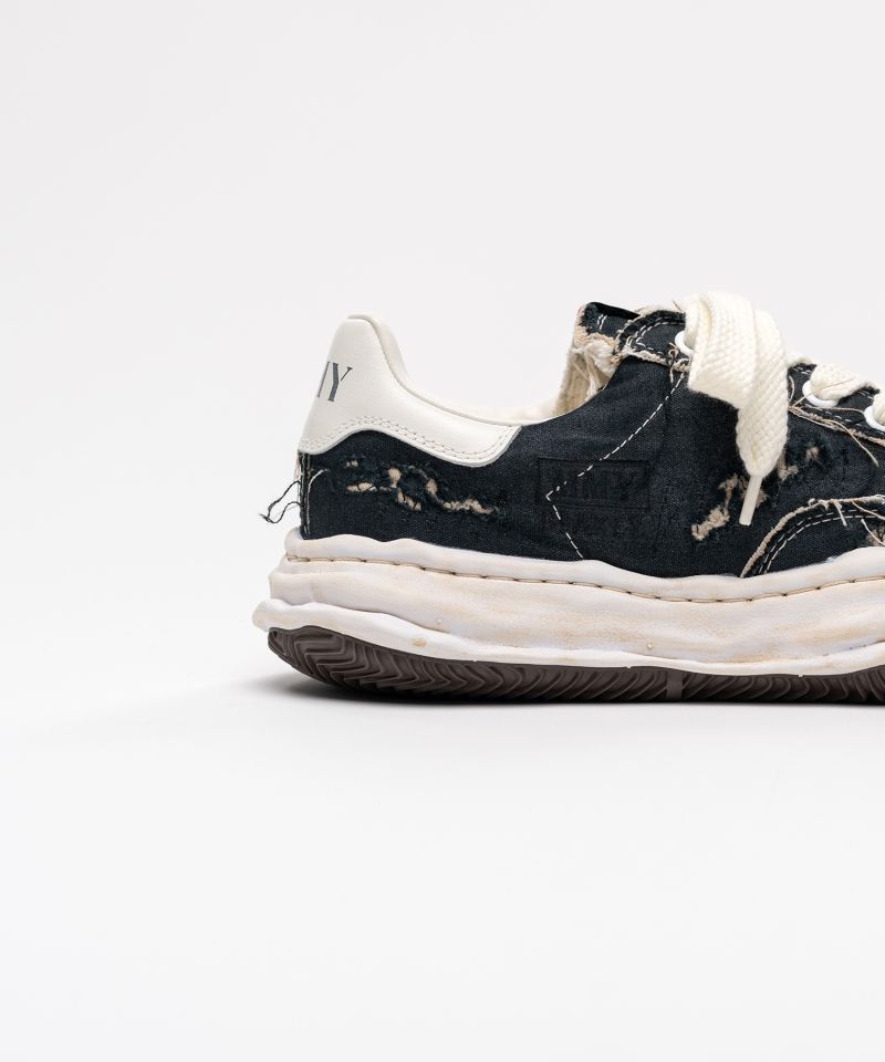 "BLAKEY" OG Sole Ripped Overdye Canvas Low-top Sneaker