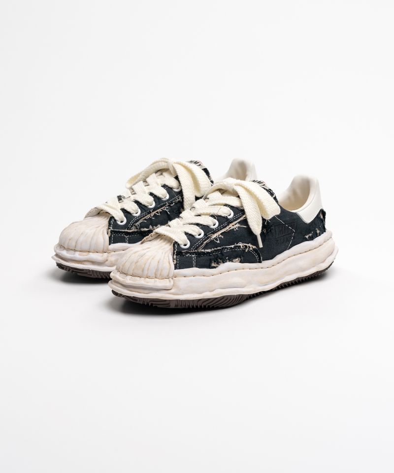 "BLAKEY" OG Sole Ripped Overdye Canvas Low-top Sneaker