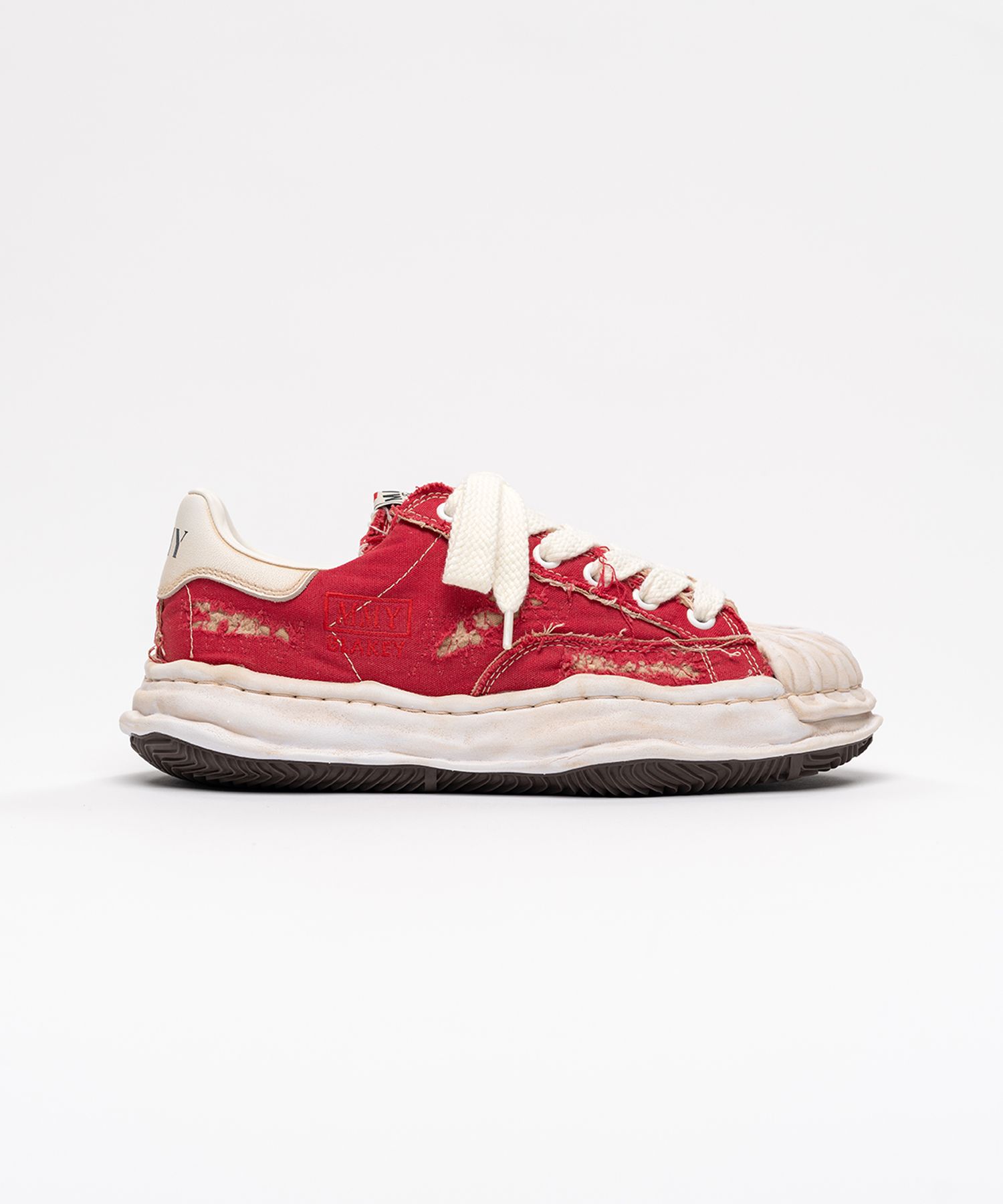 "BLAKEY" OG Sole Ripped Overdye Canvas Low-top Sneaker