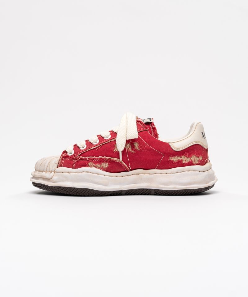 "BLAKEY" OG Sole Ripped Overdye Canvas Low-top Sneaker