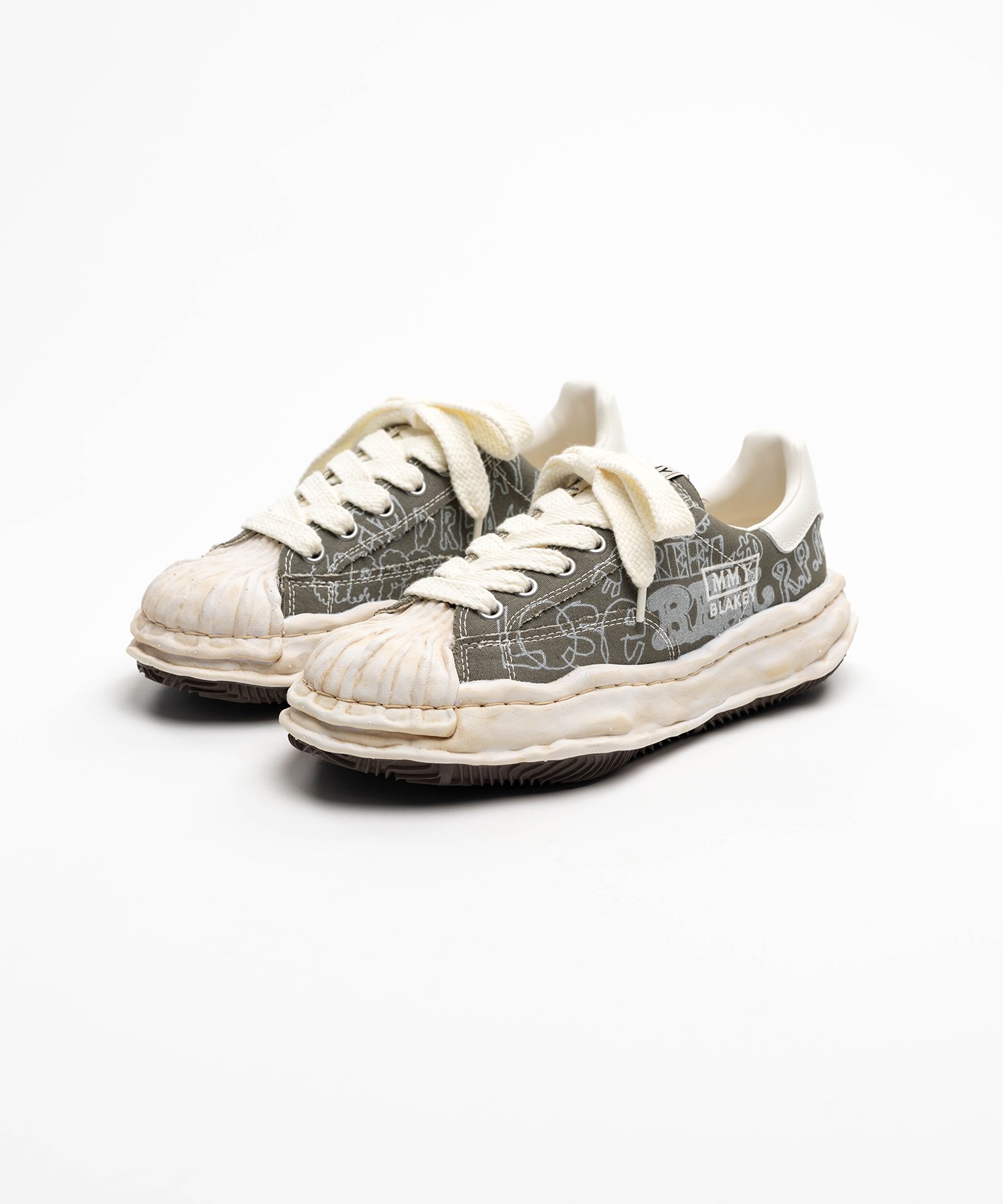 "BLAKEY" OG Sole Graffiti Printed Canvas Low_top Sneaker