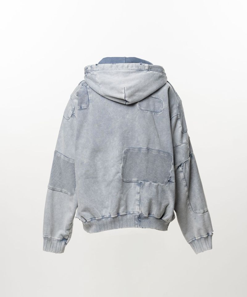 Bleached Repair Half Zip Hoodie