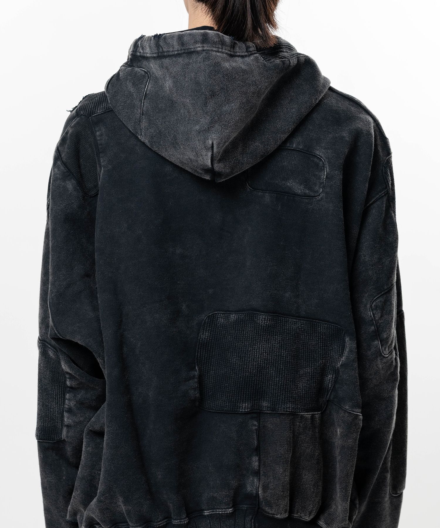 Bleached Repair Half Zip Hoodie
