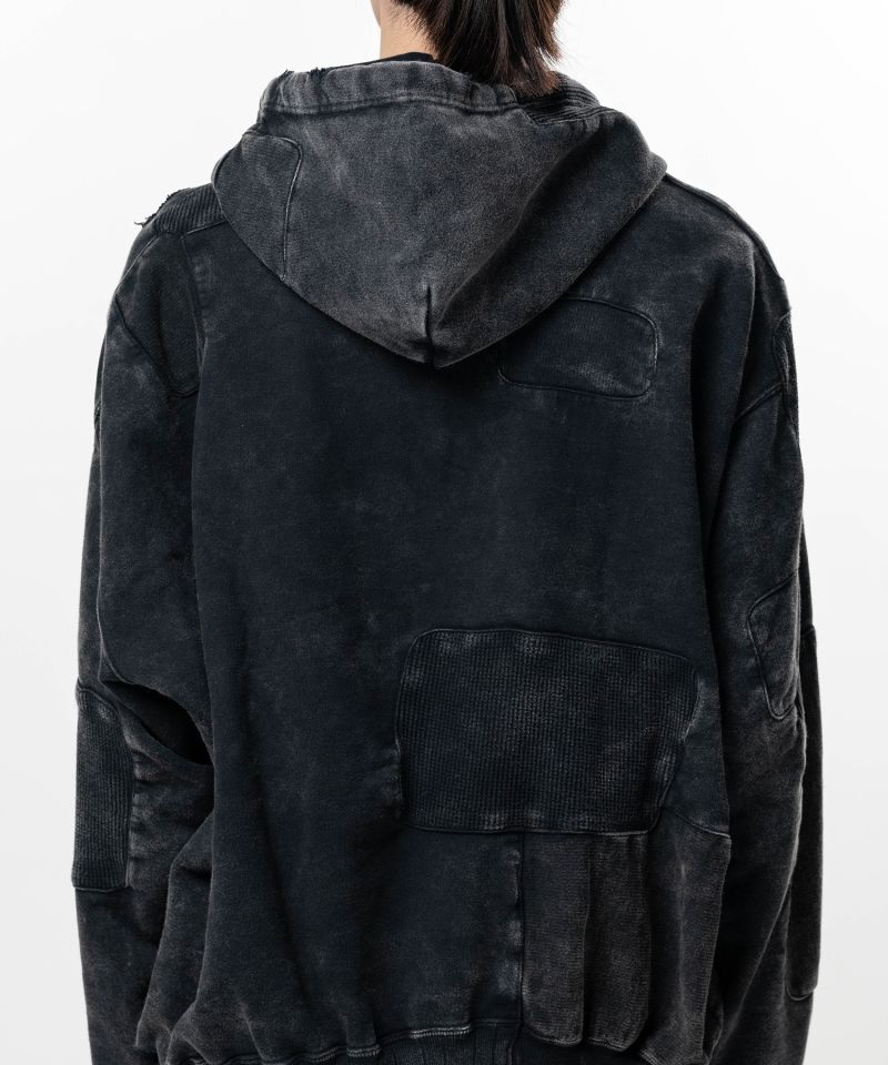 Bleached Repair Half Zip Hoodie