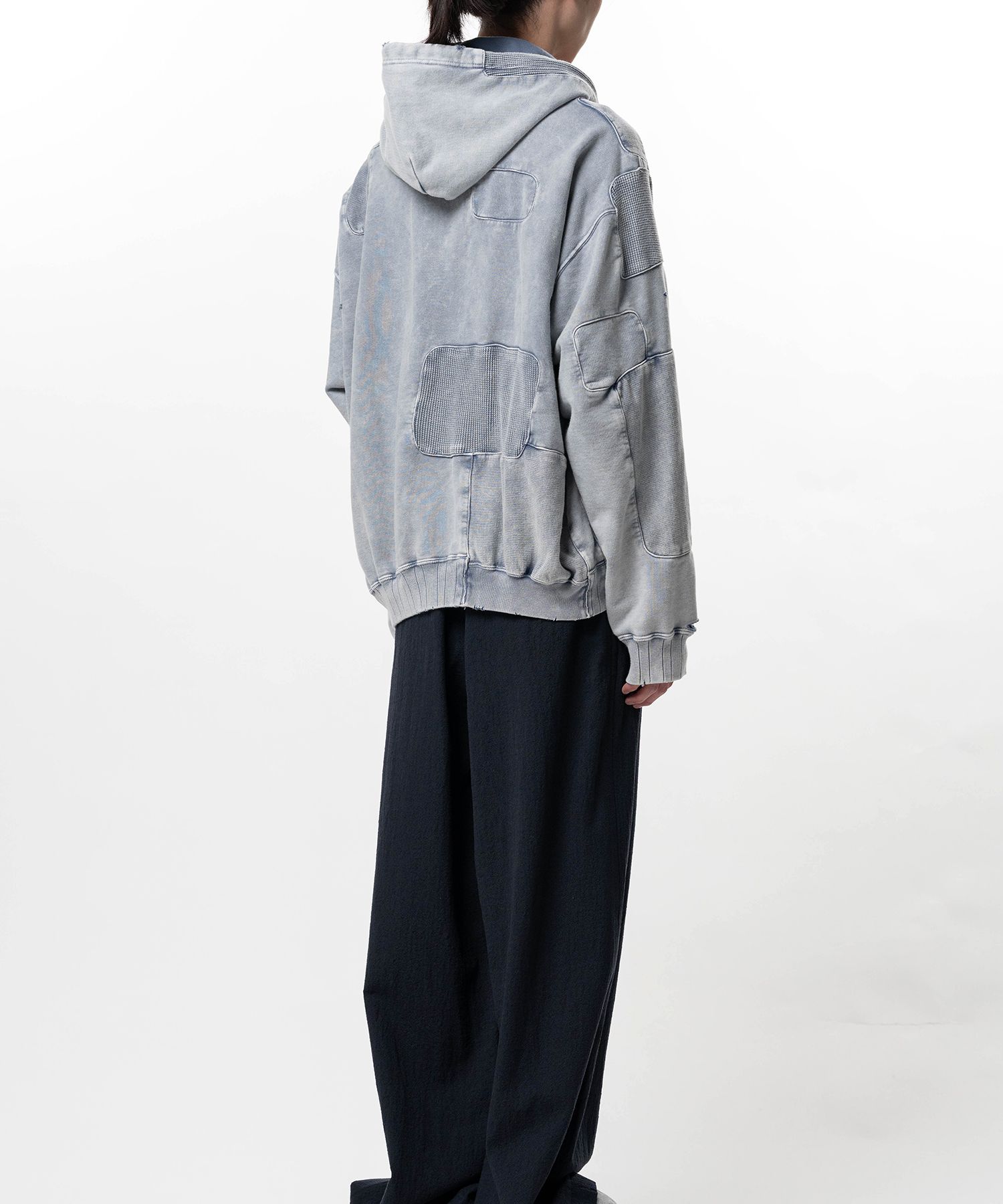 Bleached Repair Half Zip Hoodie