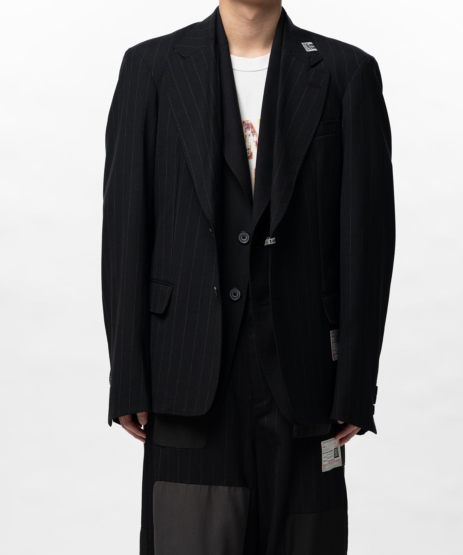 Front Layered Wool Jacket