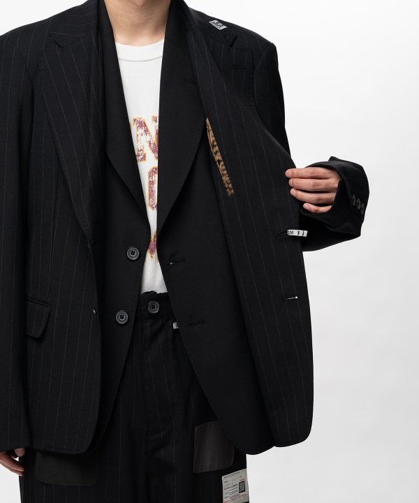 Front Layered Wool Jacket