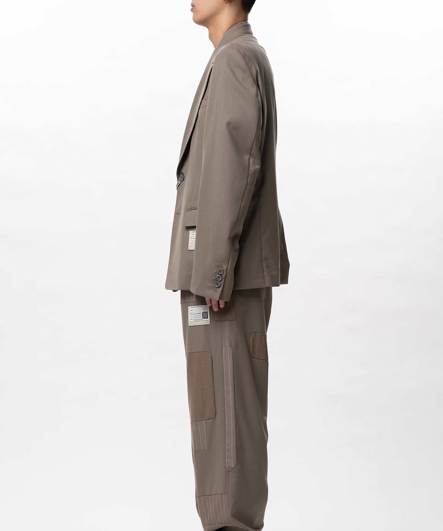 Front Layered Wool Jacket