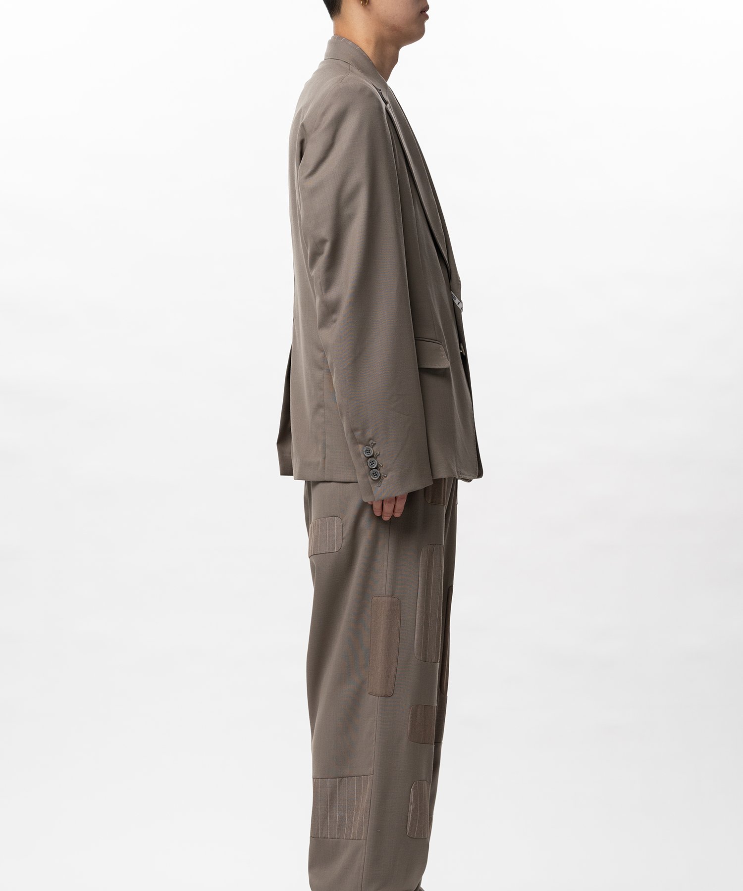 Front Layered Wool Jacket