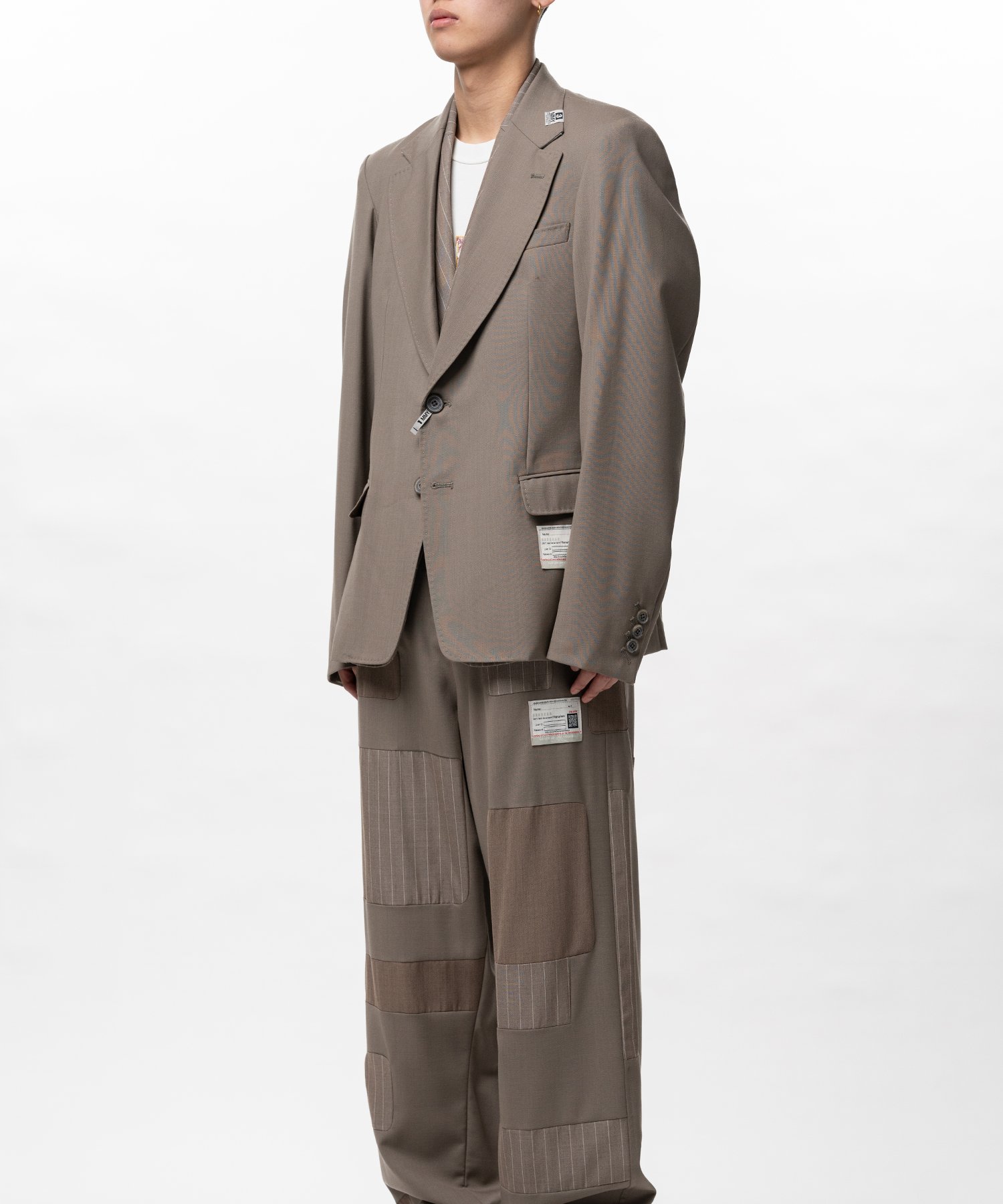 Front Layered Wool Jacket