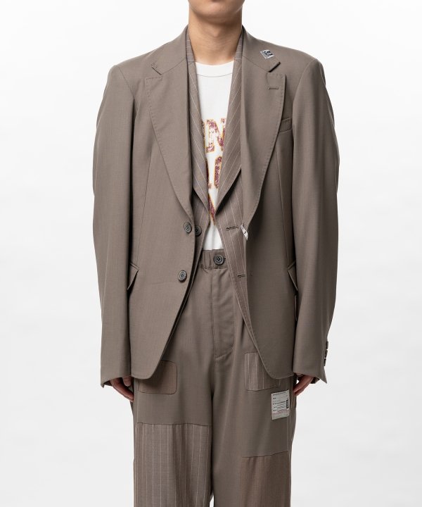 Front Layered Wool Jacket