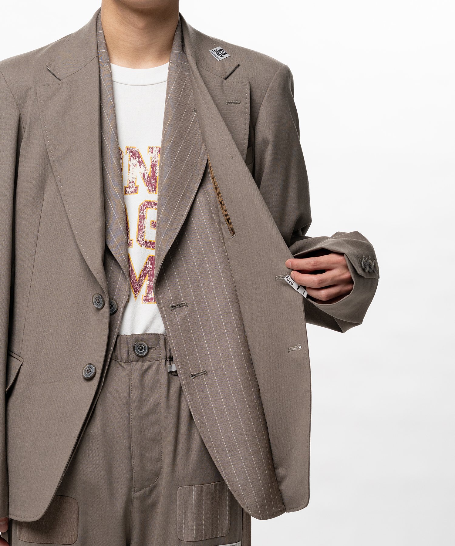 Front Layered Wool Jacket