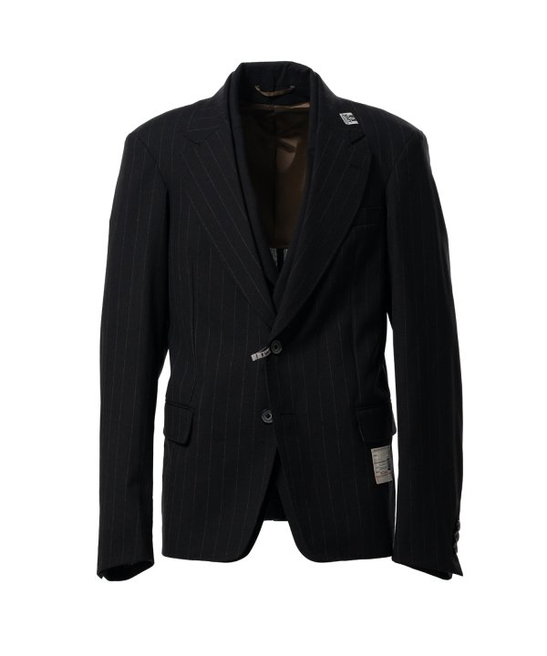 Front Layered Wool Jacket