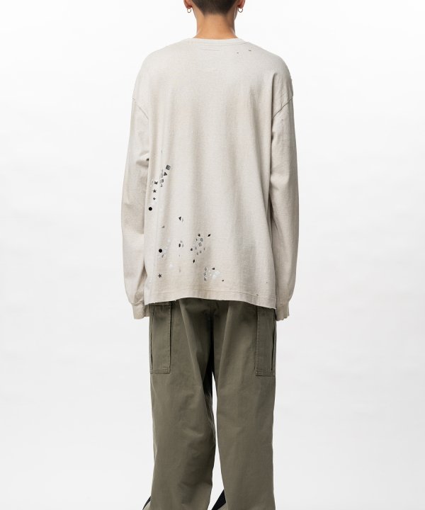 Embellished Sticker Long Sleeve T-shirt