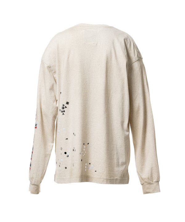 Embellished Sticker Long Sleeve T-shirt