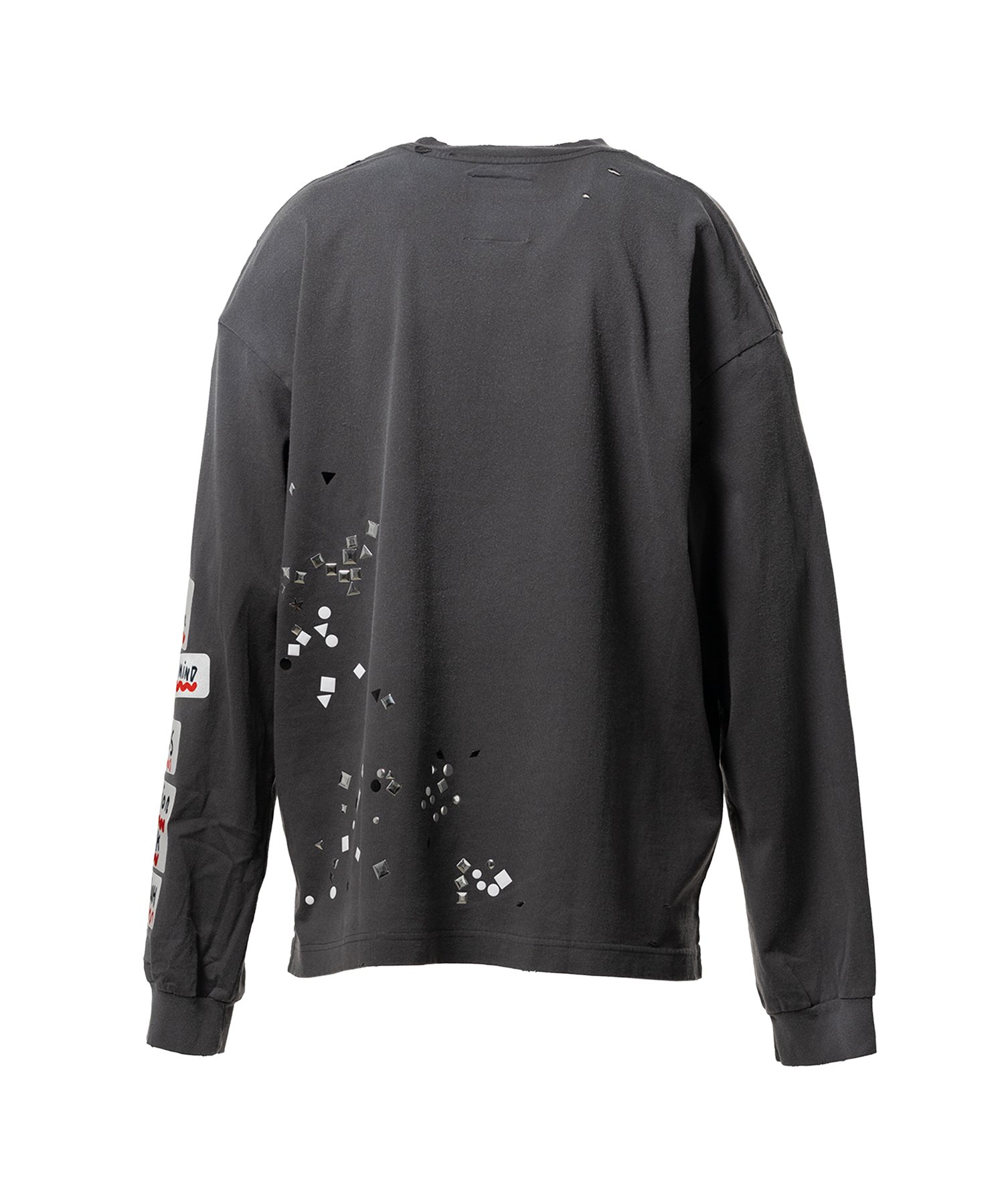 Embellished Sticker Long Sleeve T-shirt