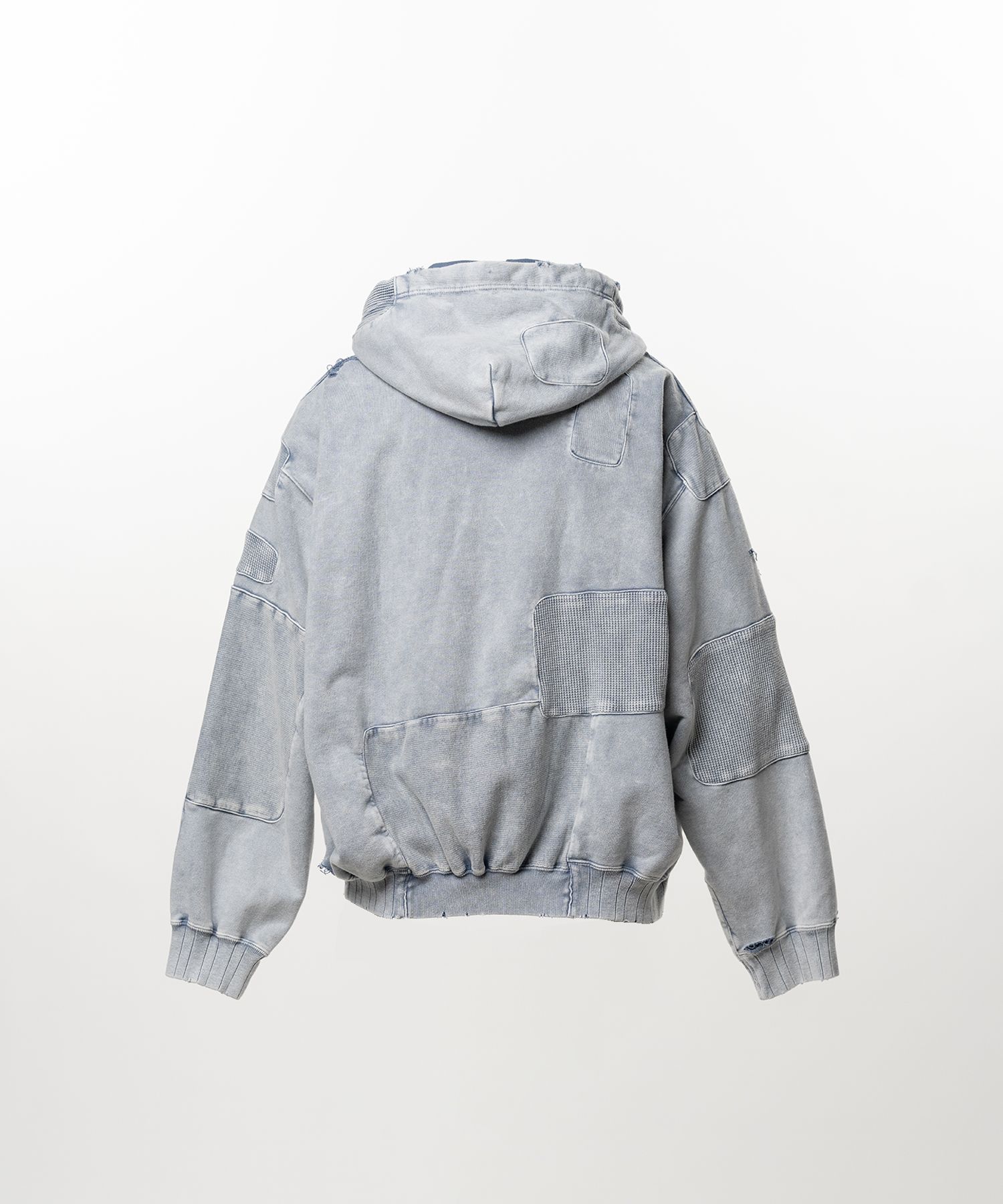 Bleached Repair Zip-Up Hoodie