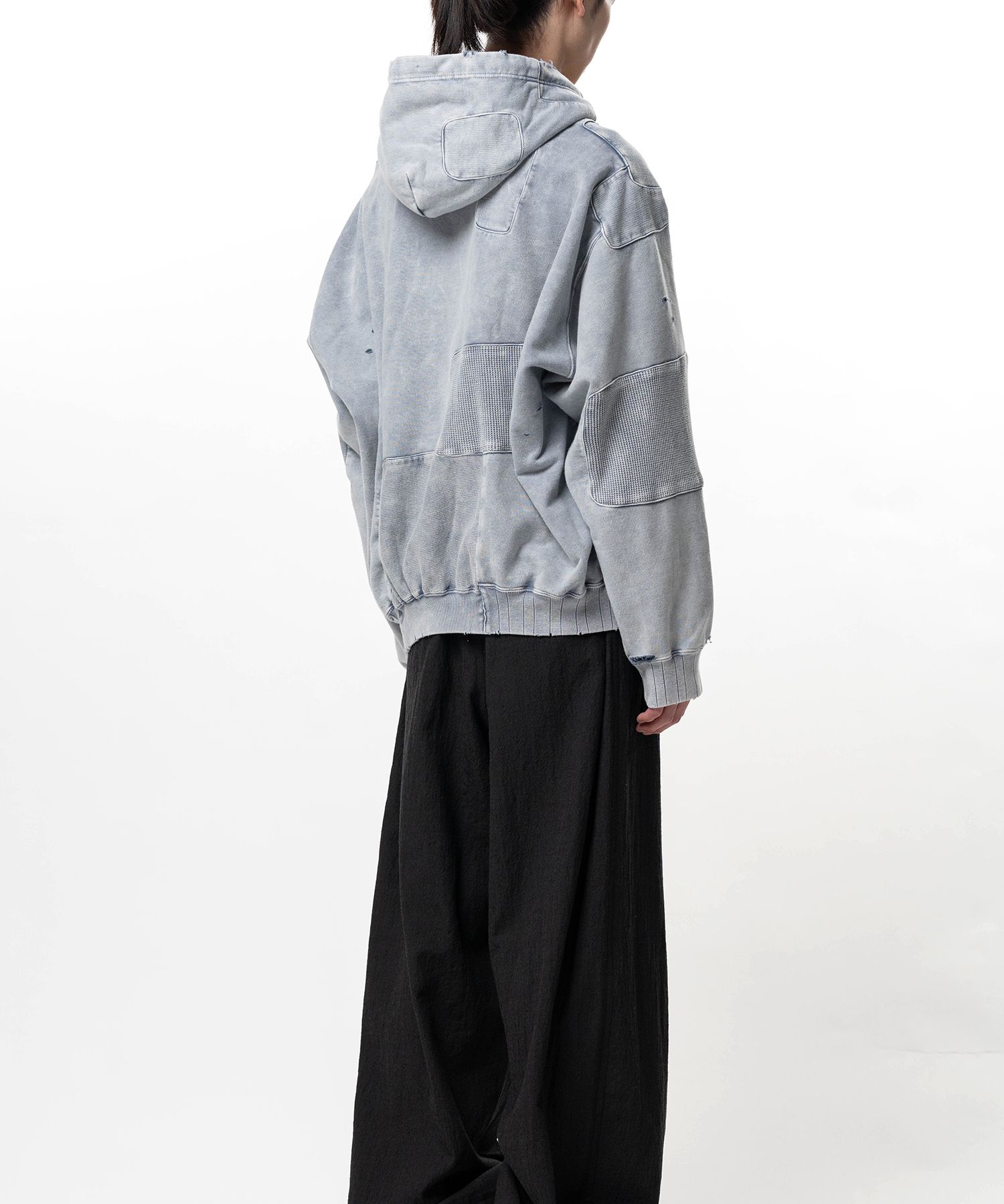 Bleached Repair Zip-Up Hoodie