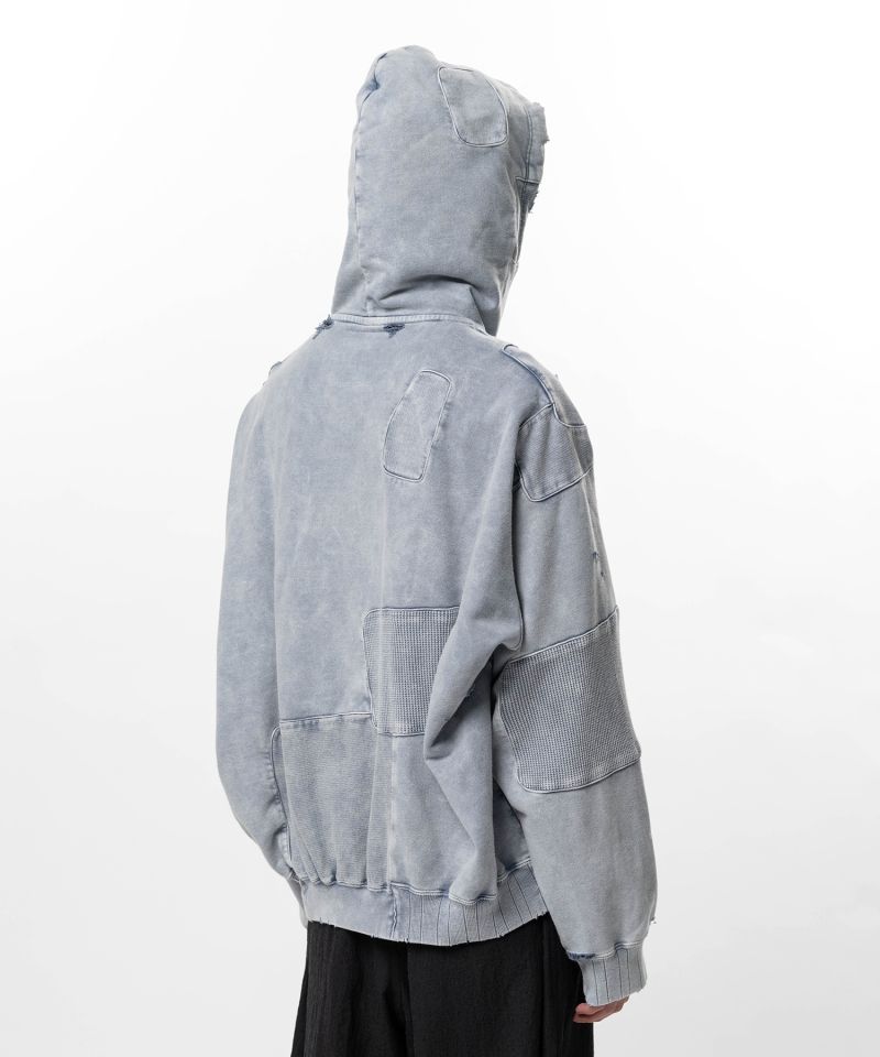 Bleached Repair Zip-Up Hoodie