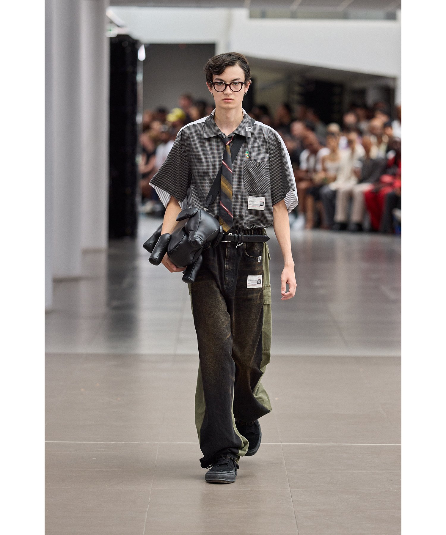 Front Back Combined Denim Pants