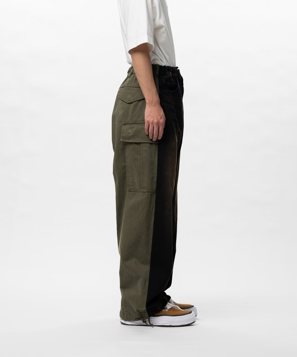 Front Back Combined Denim Pants