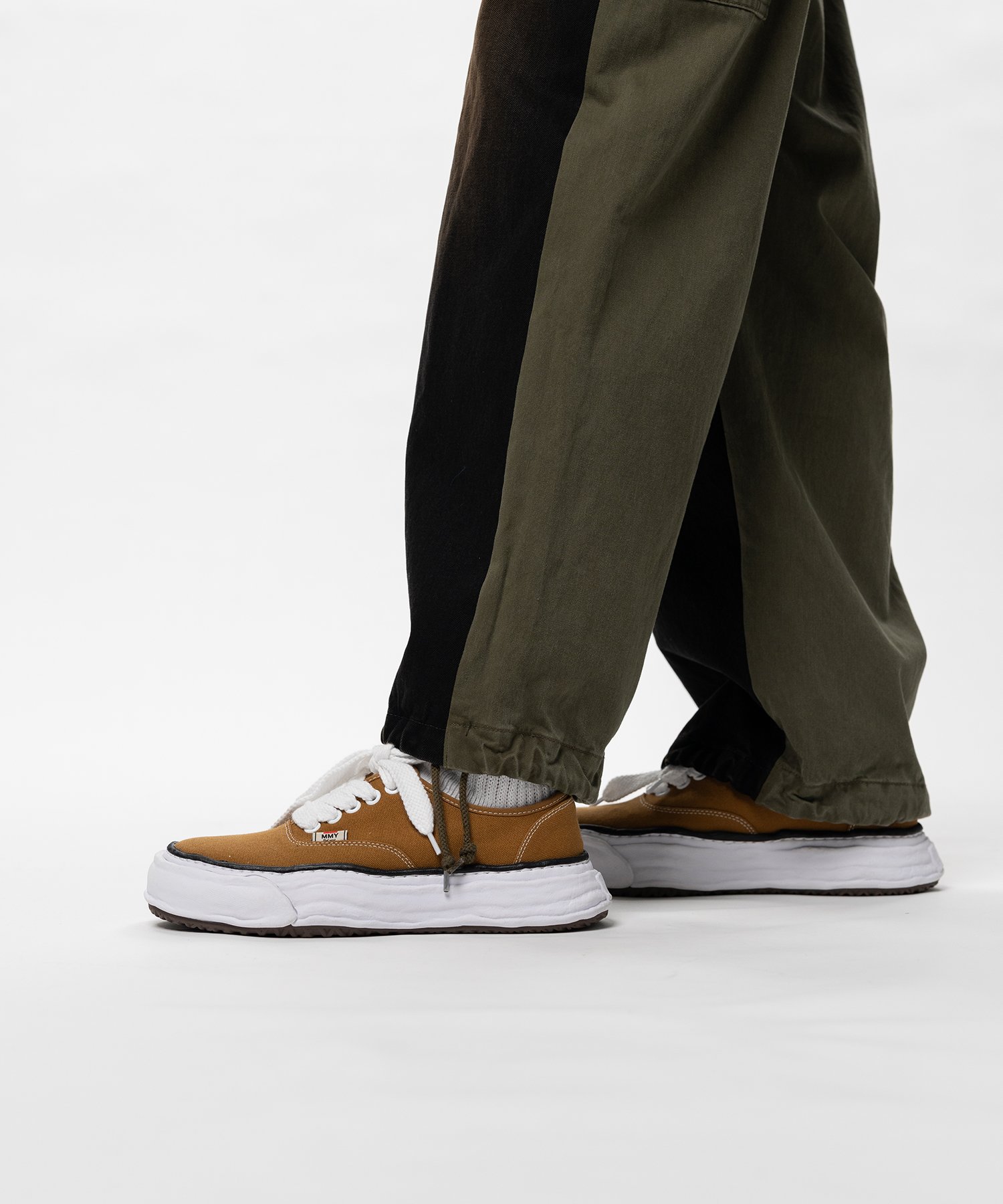 Front Back Combined Denim Pants