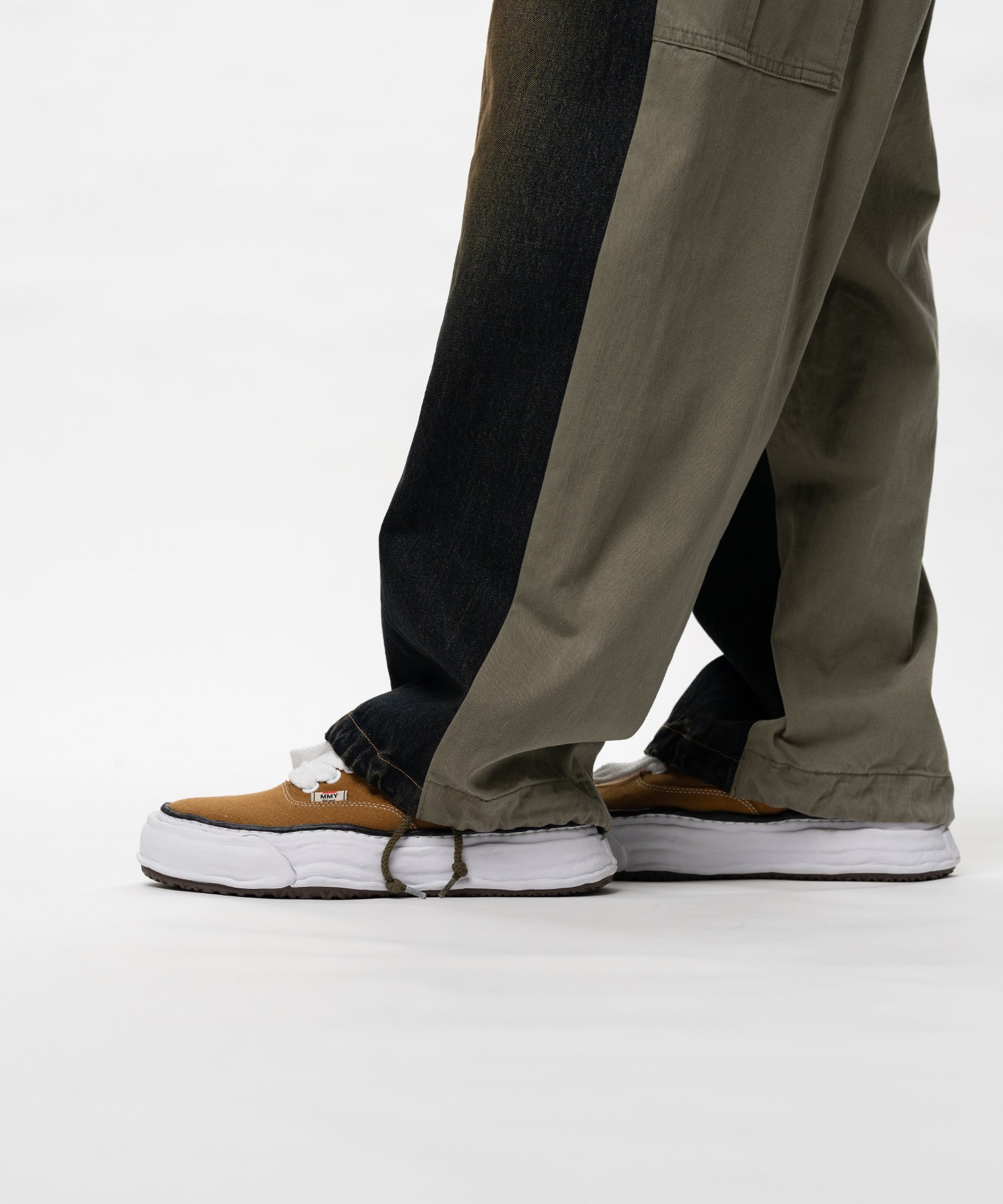 Front Back Combined Denim Pants