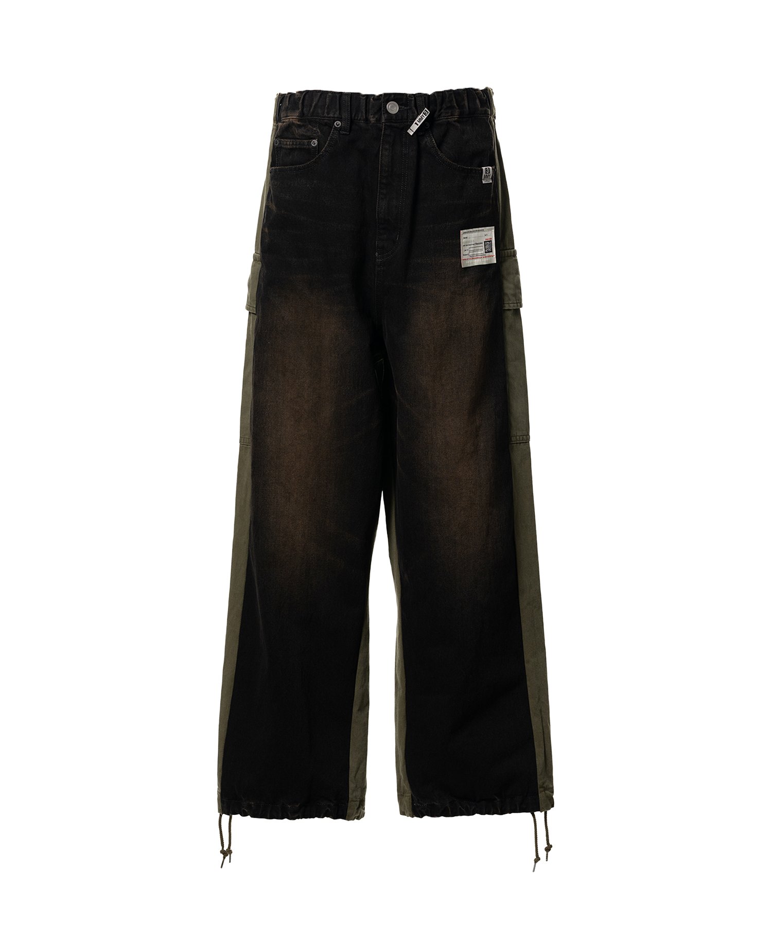 Front Back Combined Denim Pants