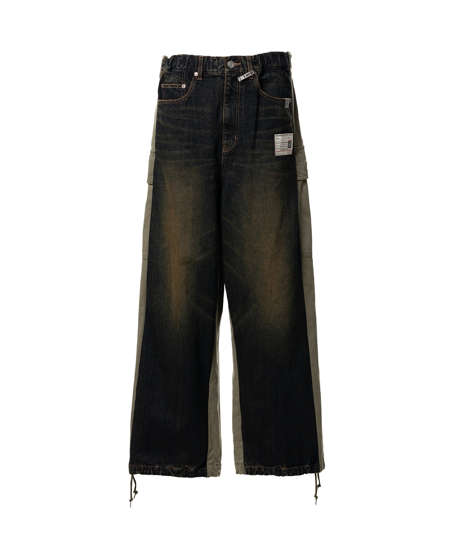 Front Back Combined Denim Pants