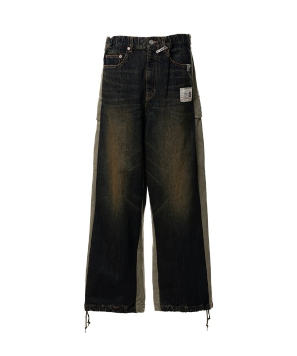 Front Back Combined Denim Pants