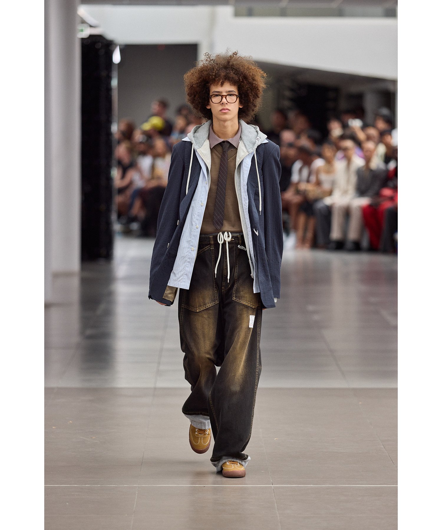 Sweat Pants Combined Denim Pants